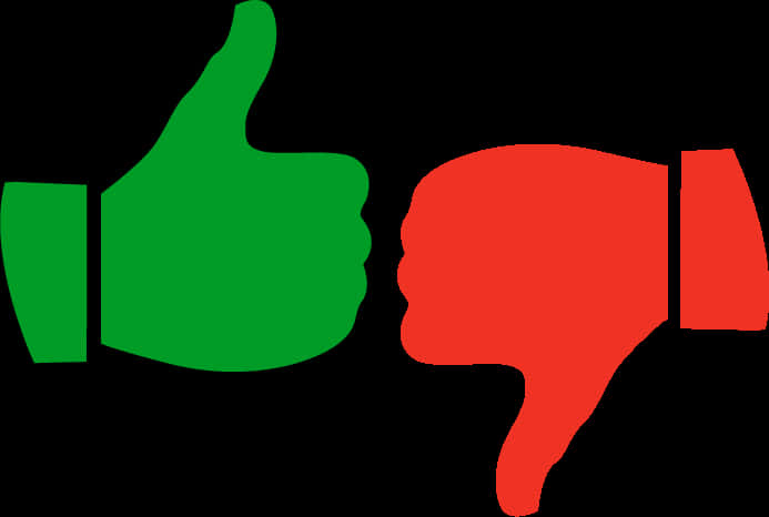 Thumbs Up Thumbs Down Contrast PNG Image