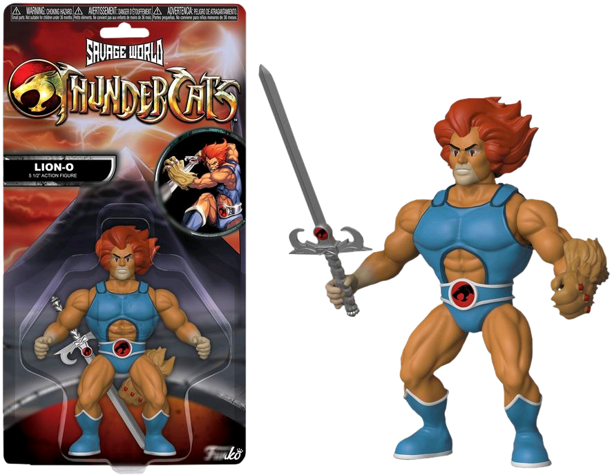 Thundercats Lion O Action Figure Packagingand Unboxed PNG Image