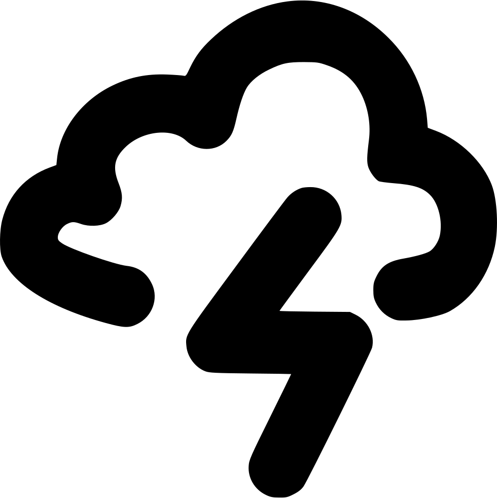 Thunderstorm Cloud Lightning Icon PNG Image