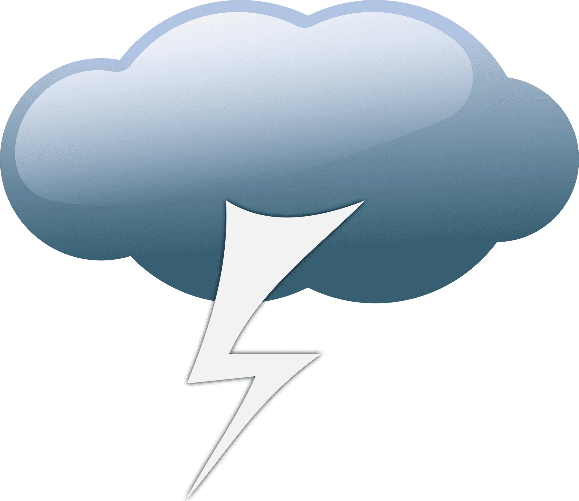 Thunderstorm Cloudand Lightning Icon PNG Image