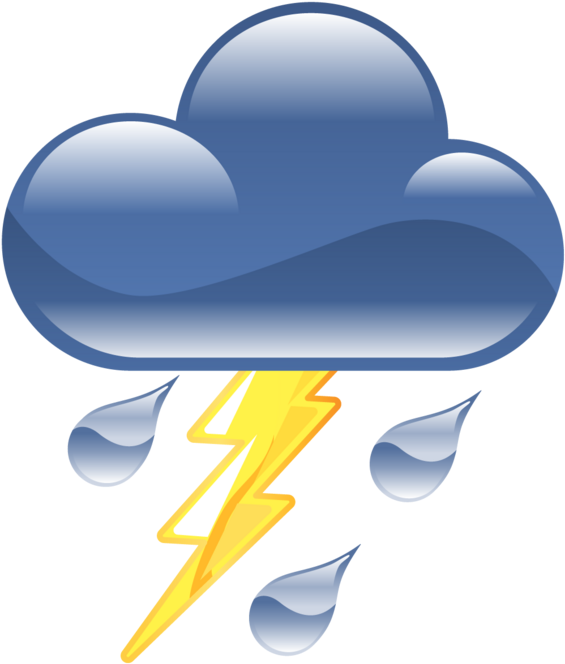 Thunderstorm Emoji Art PNG Image