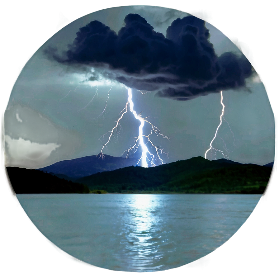 Thunderstorm Over Mountains Png Bjq PNG Image