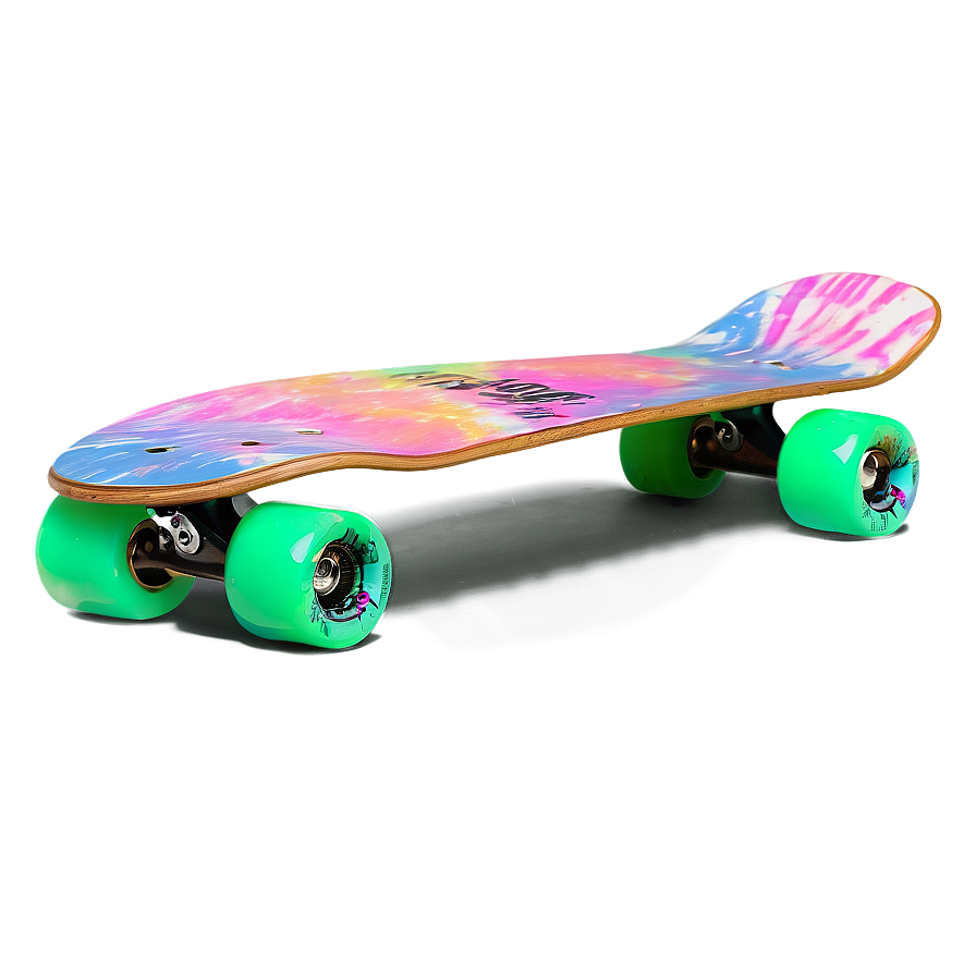 Tie-dye Skateboard Deck Pattern Png Osj PNG Image