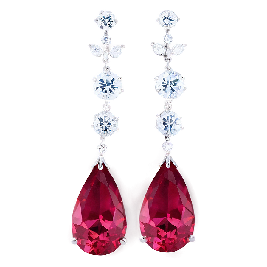 Tiffany Paper Flowers Diamond Drop Earrings Png 06242024 PNG Image