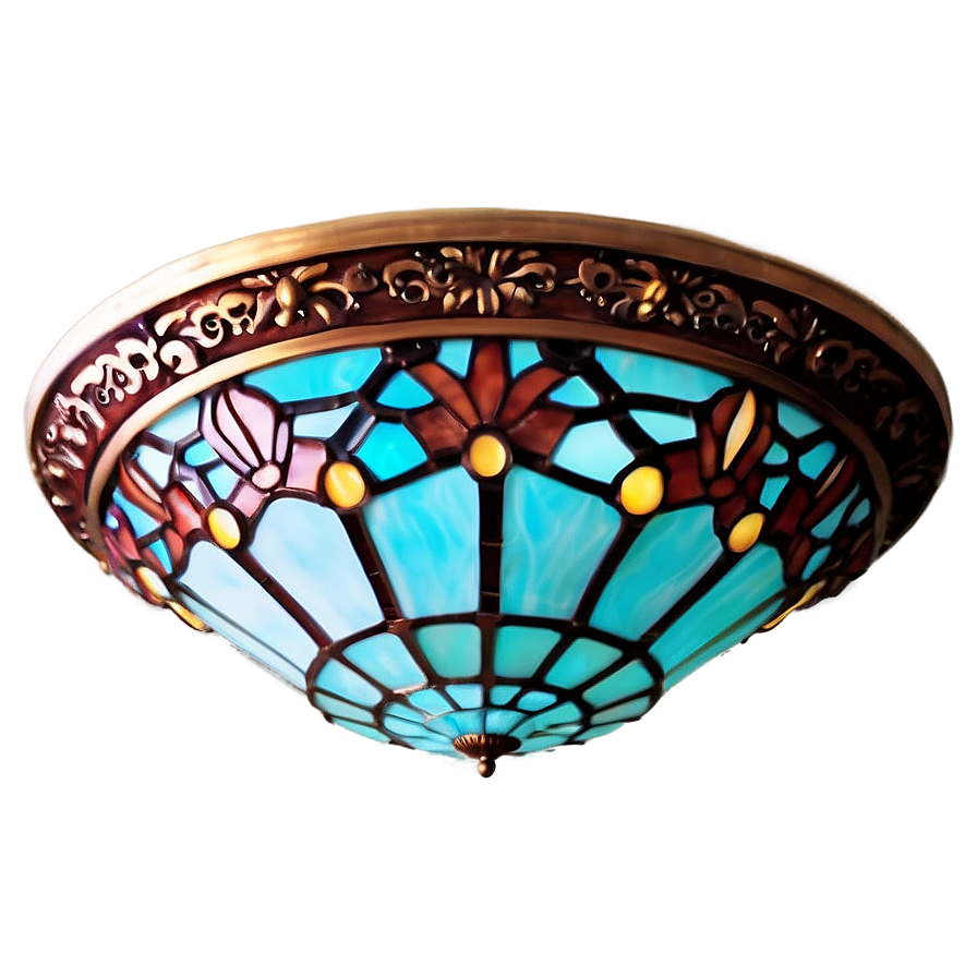 Tiffany Style Ceiling Light Png 06212024 PNG Image