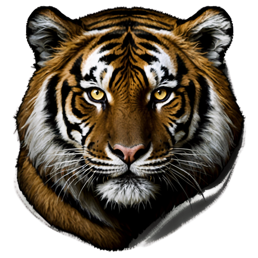 Tiger Face In Shadows Png Jap PNG Image