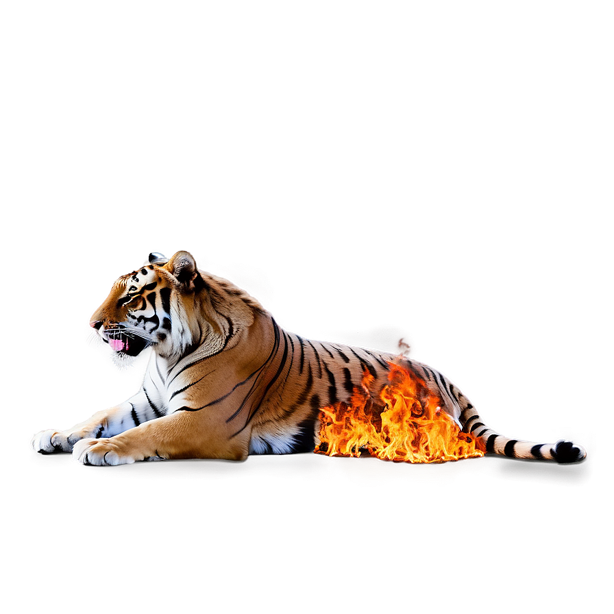 Tiger In Flames Png Oqn40 PNG Image