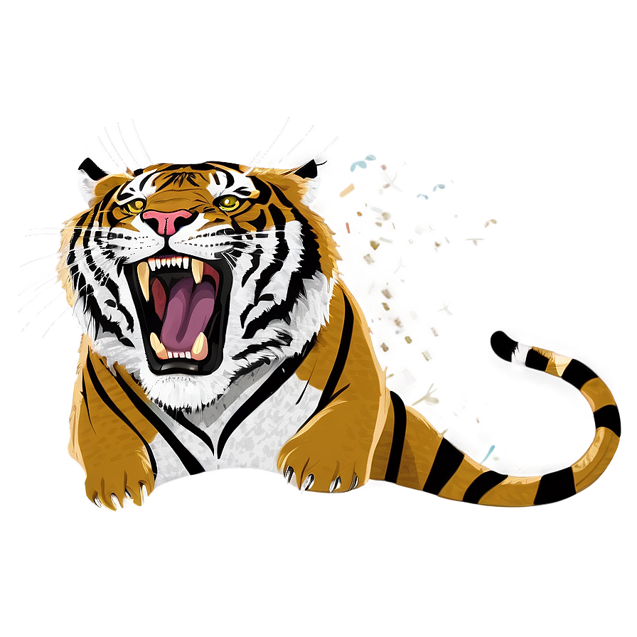 Tiger Roar Illustration Png Vvr59 PNG Image