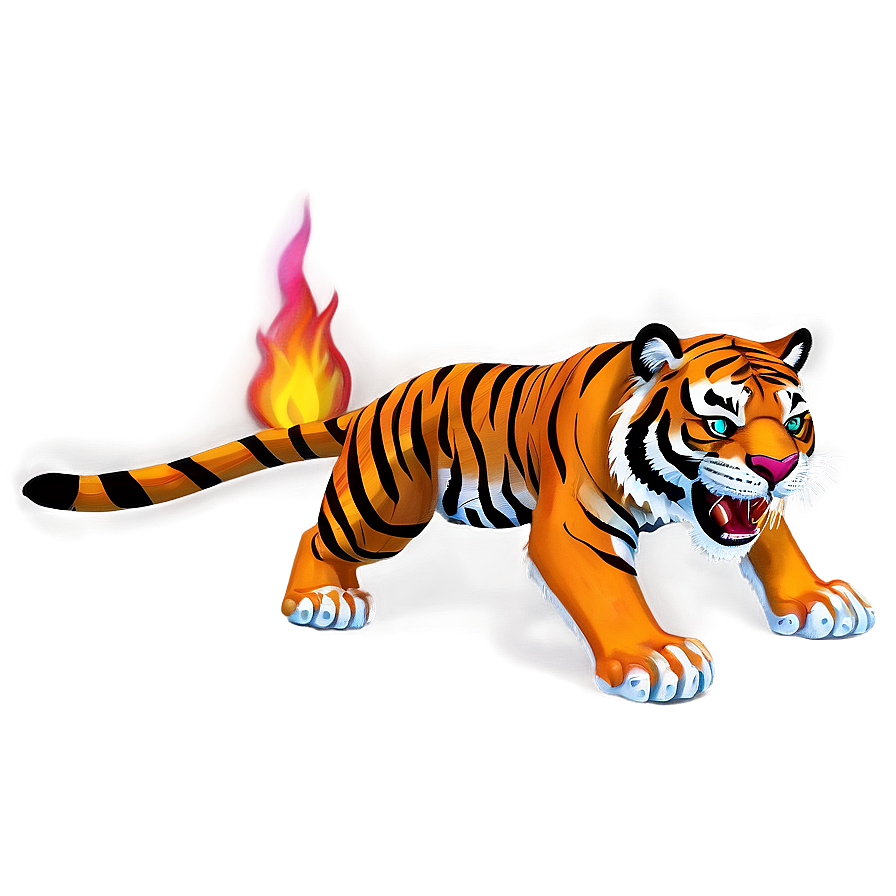 Tiger With Flaming Eyes Png 30 PNG Image