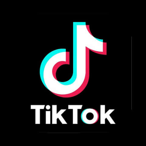 Tik Tok Logo Black Background PNG Image