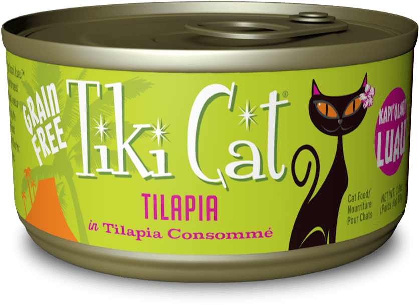 Tiki Cat Tilapia Cat Food Can PNG Image