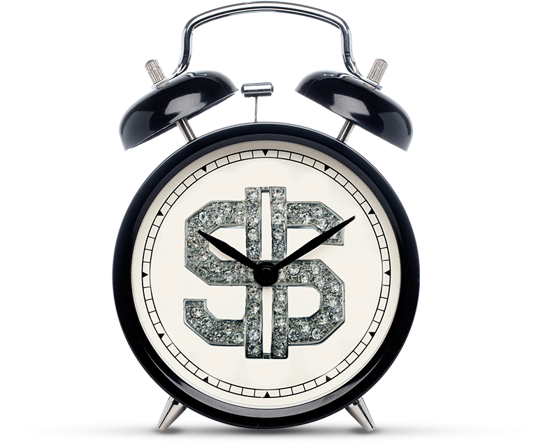 Time Is Money Alarm Clock PNG Image