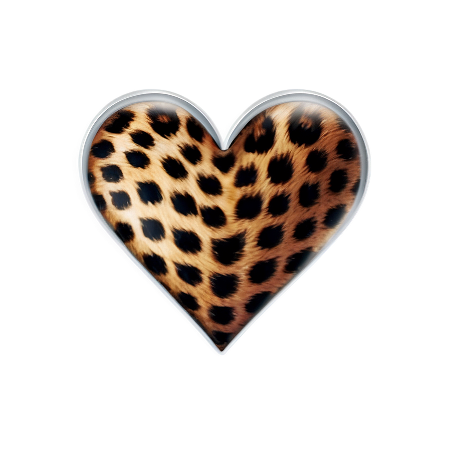 Timeless Leopard Heart Png 06282024 PNG Image