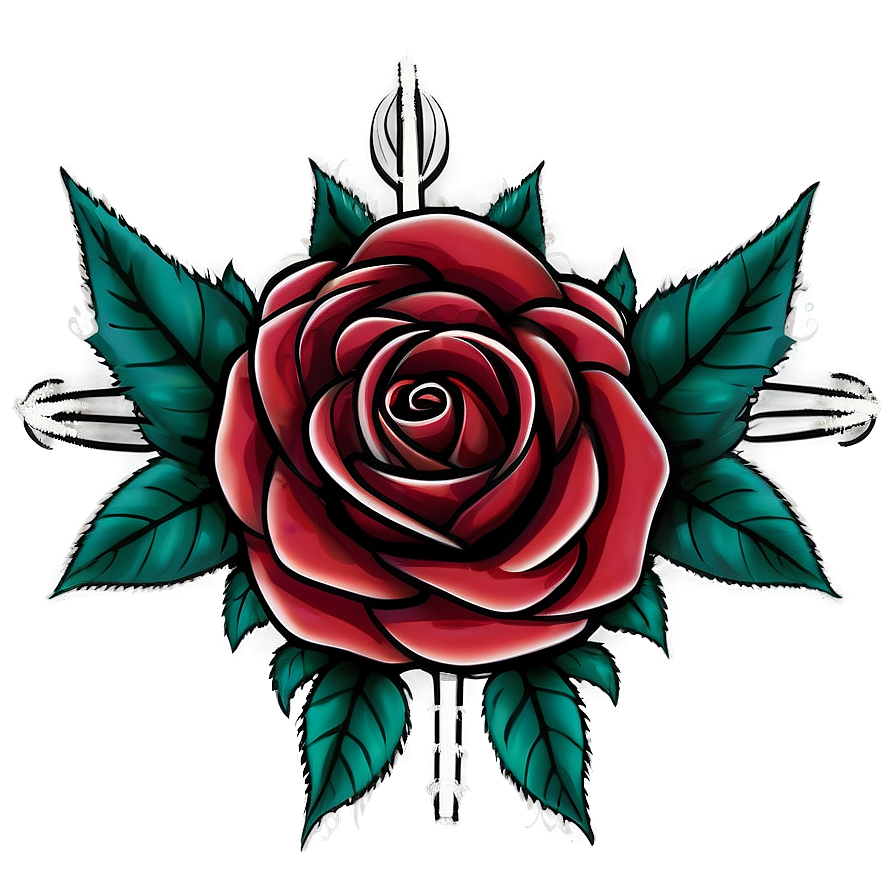 Timeless Rose Tattoo Idea Png Oby PNG Image