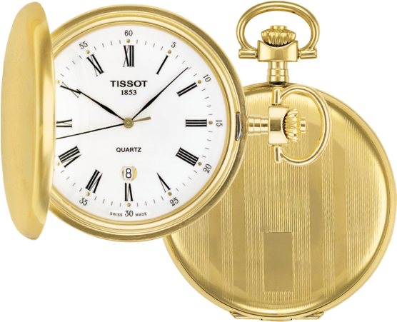 Tissot1853 Gold Pocket Watch PNG Image