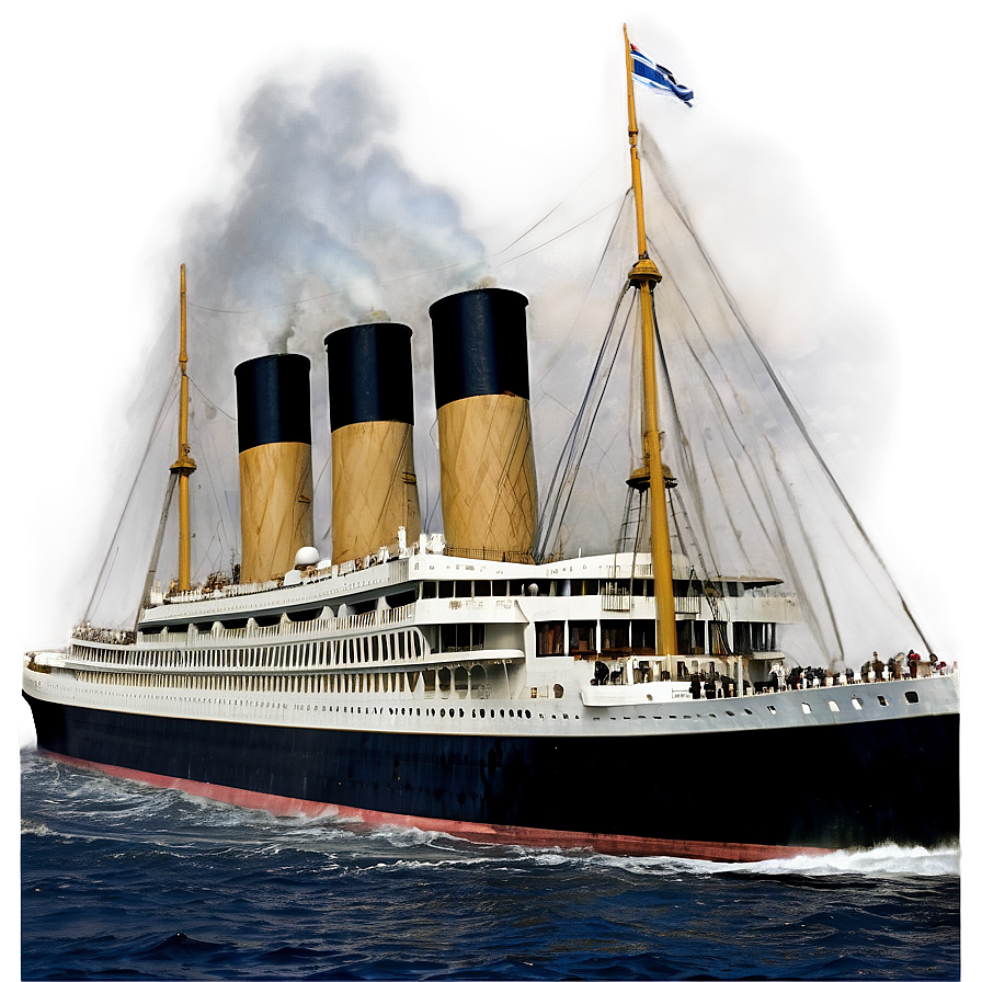 Titanic Launch Poster Png Xwh39 PNG Image