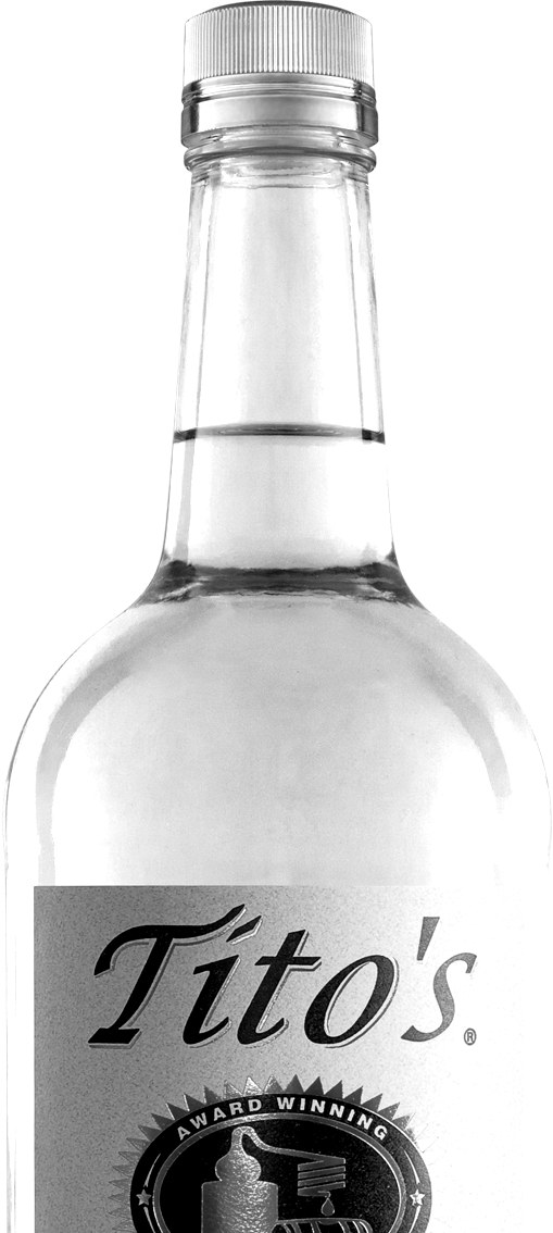 Titos Vodka Bottle Closeup PNG Image