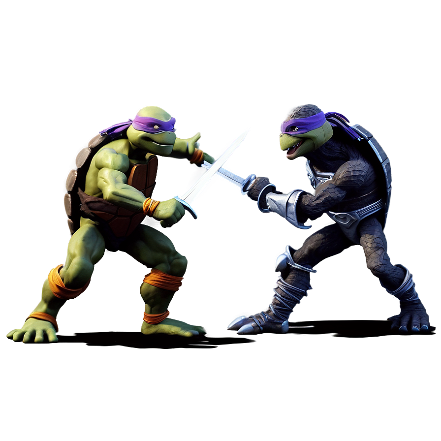 Tmnt Vs. Shredder Battle Png Bfo PNG Image