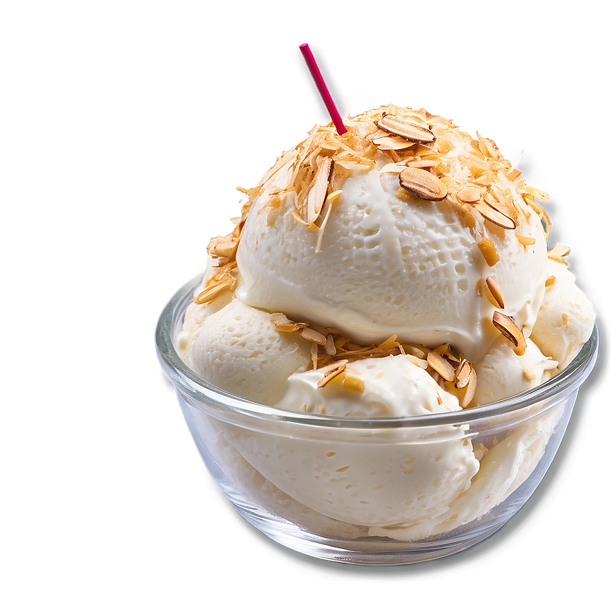 Toasted Coconut Ice Cream Sundae Png Wpd PNG Image