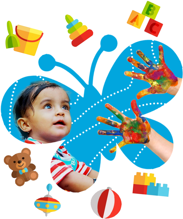 Toddler Creative Playtime Concept PNG Image