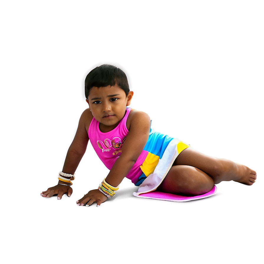 Toddlerin Playful Pose PNG Image