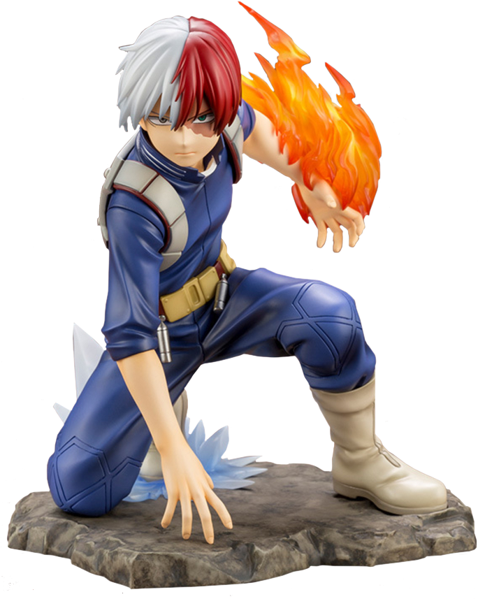 Todoroki Figure Half Cold Half Hot PNG Image