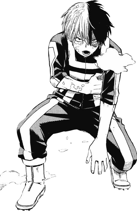 Todoroki Shoto Exhausted Moment PNG Image