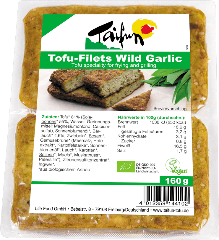 Tofu Filets Wild Garlic Packaging PNG Image