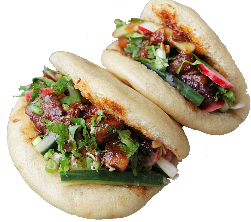 Tofu Stuffed Bao Sandwiches PNG Image