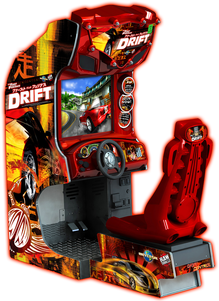 Tokyo Drift Arcade Racing Game Machine PNG Image