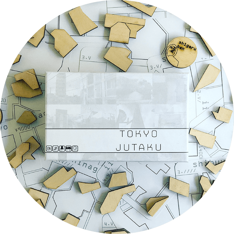 Tokyo Jutaku Board Game Components PNG Image