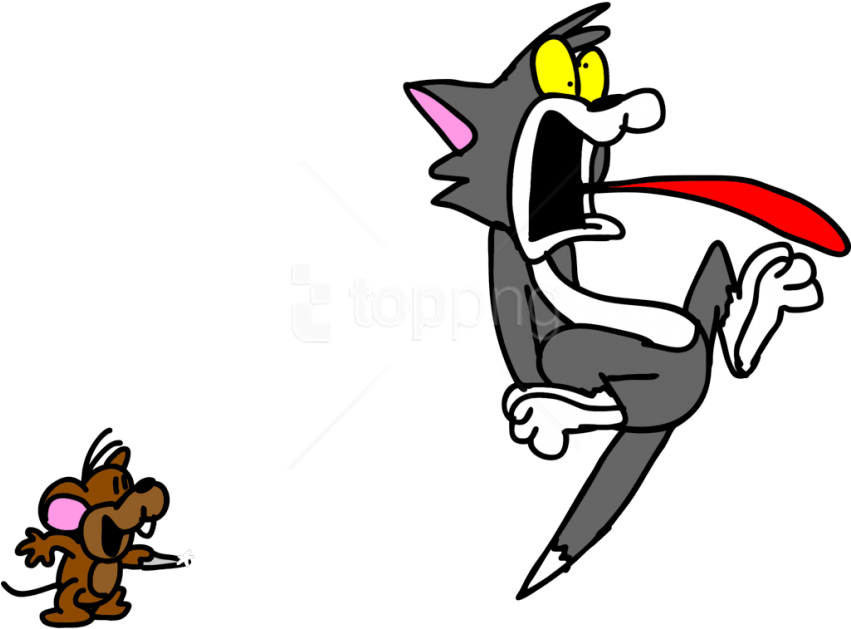 Tomand Jerry Chase Scene PNG Image