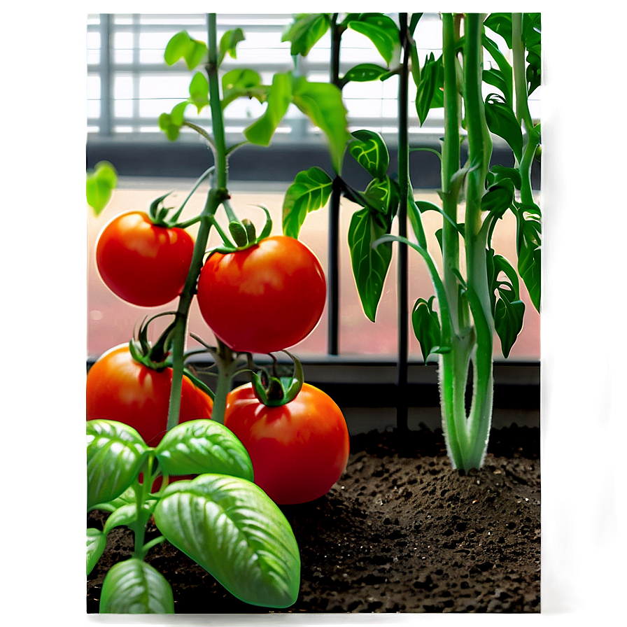 Tomato Plant In Greenhouse Png Ayt PNG Image