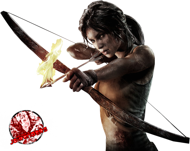 Tomb Raider Archer Action Pose PNG Image