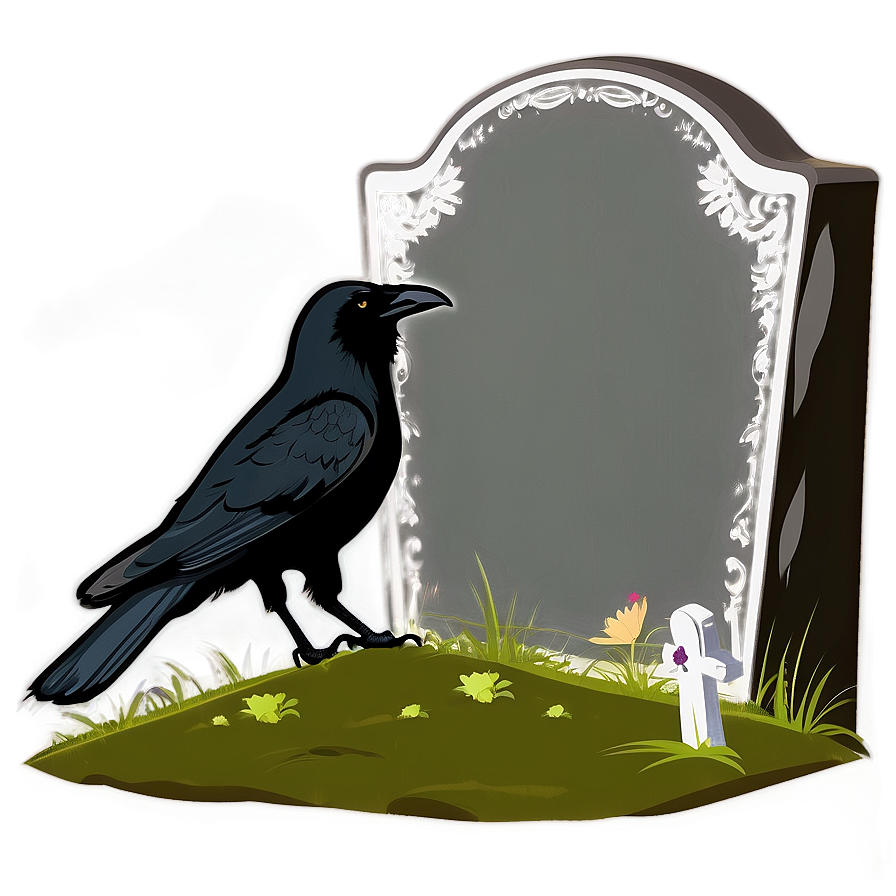 Tombstone With Crow Png 96 PNG Image