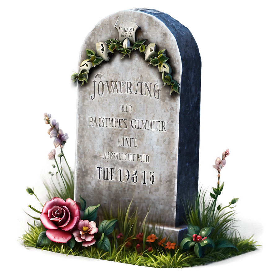 Tombstone With Ribbon Png 53 PNG Image