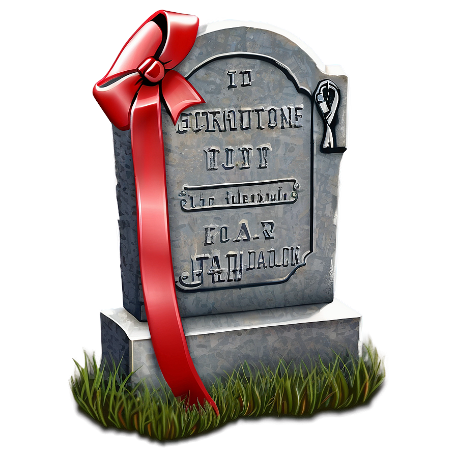 Tombstone With Ribbon Png Yyi62 PNG Image