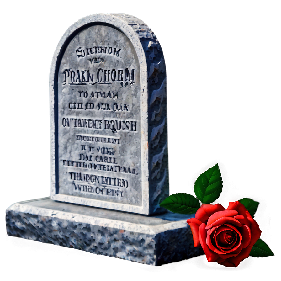 Tombstone With Rose Png 50 PNG Image