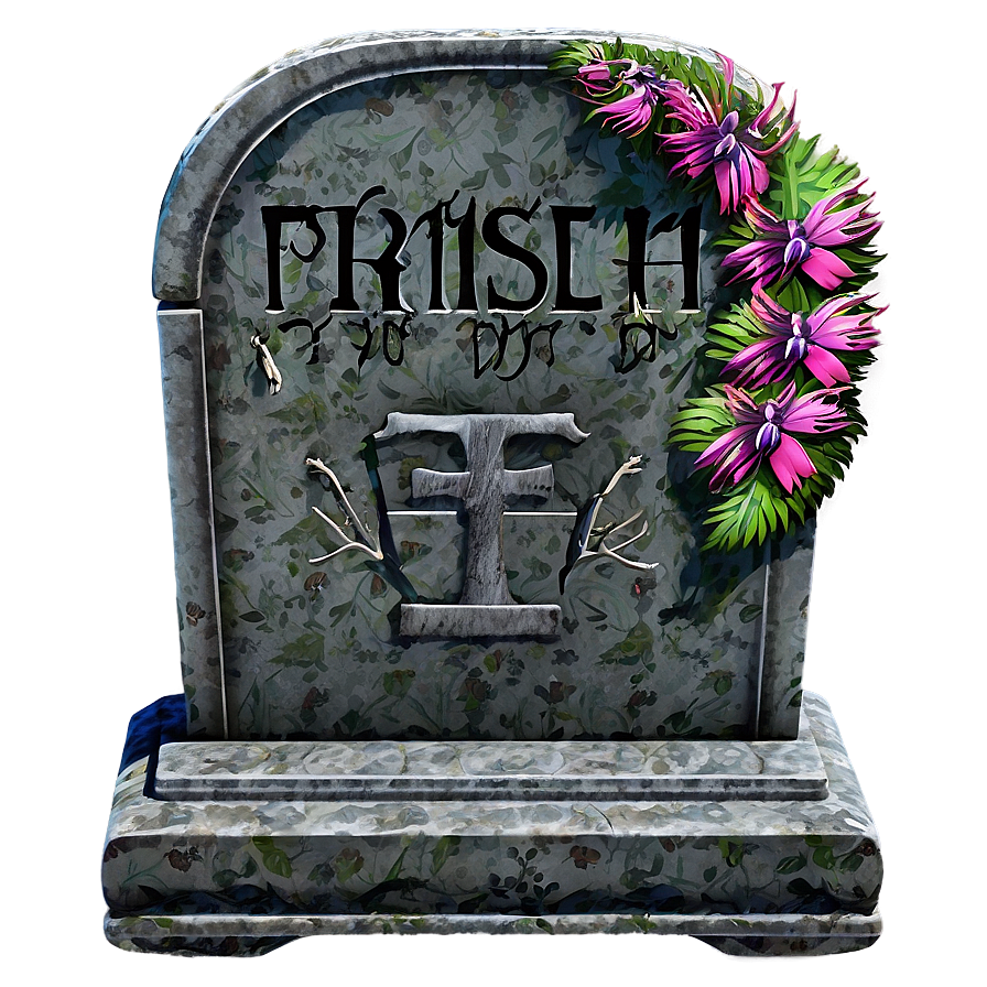 Tombstone With Wreath Png 05252024 PNG Image