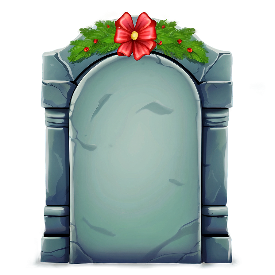 Tombstone With Wreath Png Eln17 PNG Image