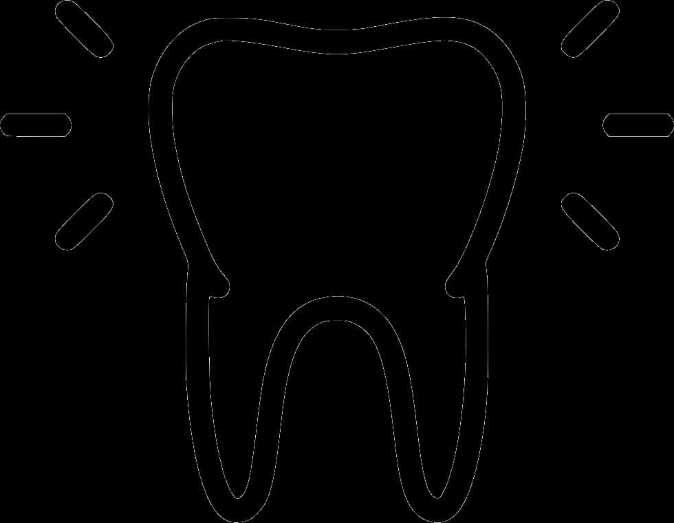 Tooth Pain Icon Outline PNG Image