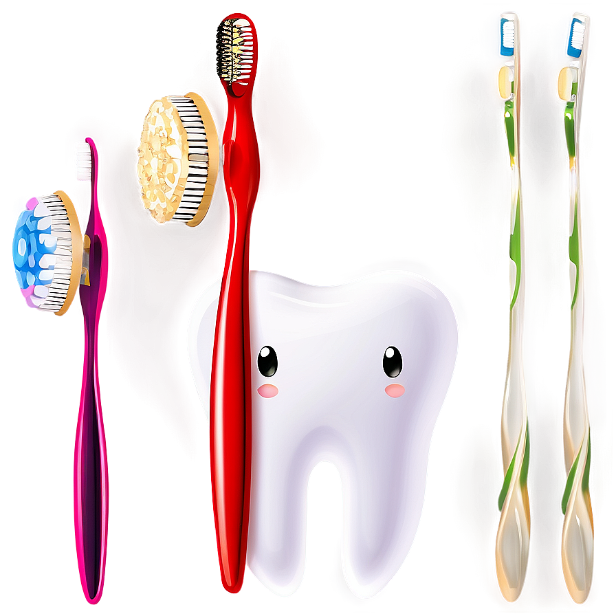 Tooth With Toothbrush Clipart Png Uxy PNG Image