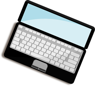 Top Down Viewof Open Laptop PNG Image