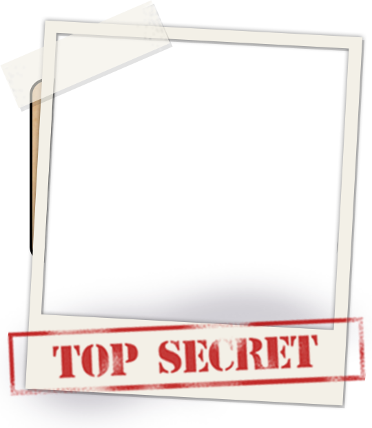 Top Secret Stampon Polaroid Frame PNG Image