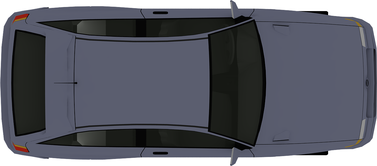 Top View Modern Sedan Car Illustration PNG Image