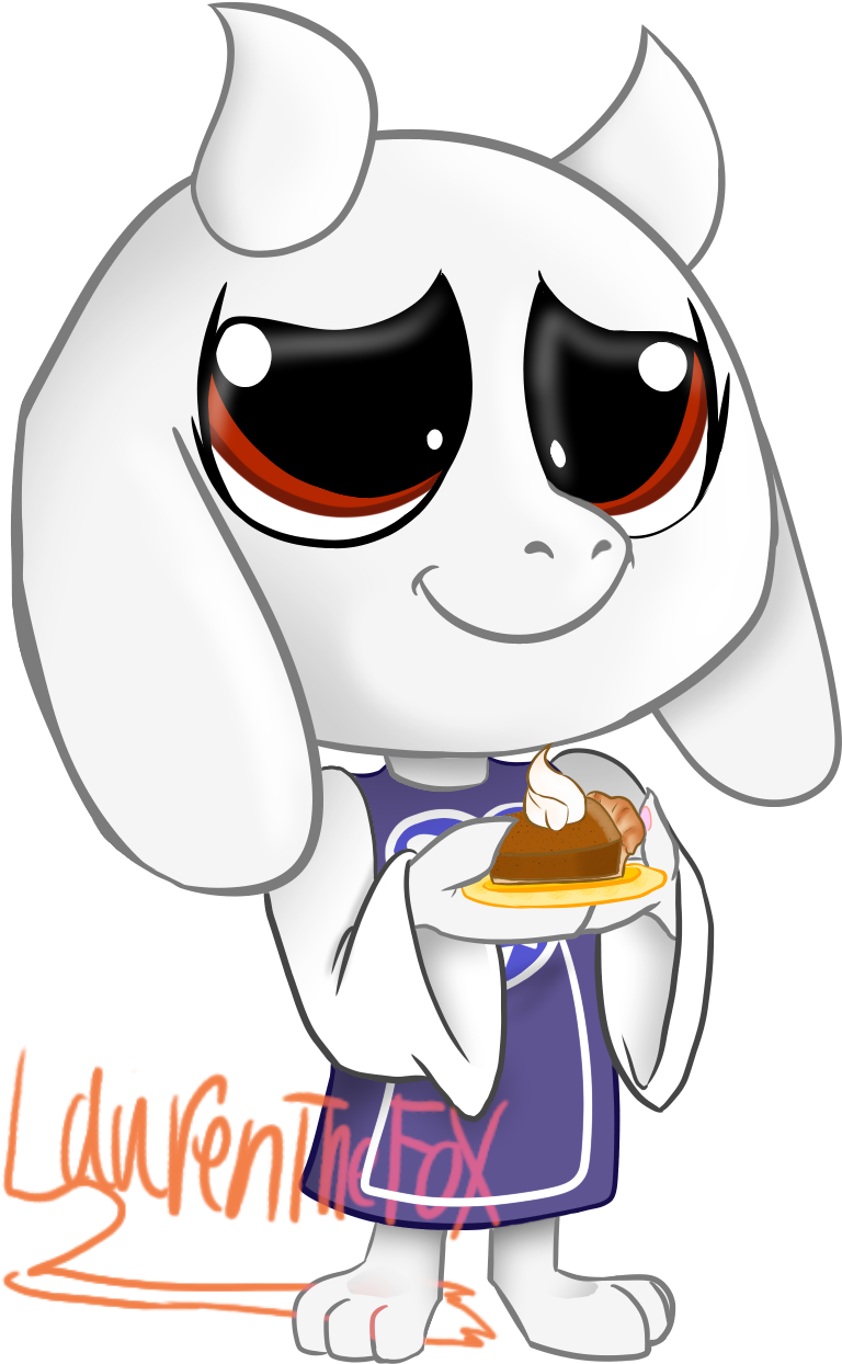 Toriel Holding Pie Illustration PNG Image