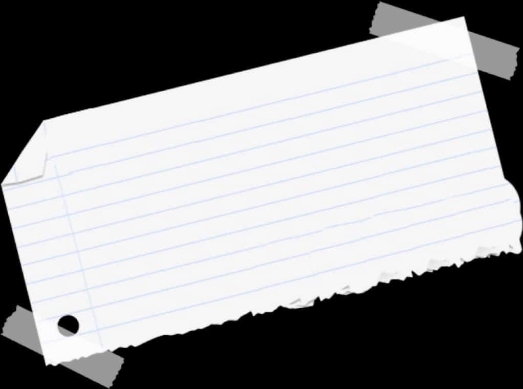 Torn Lined Paper Texture PNG Image