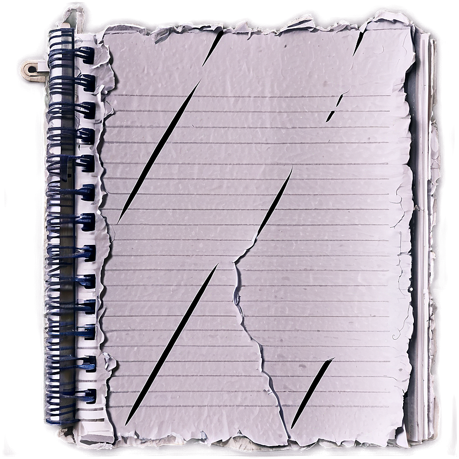 Torn Notebook Paper Edge Png Pti34 PNG Image