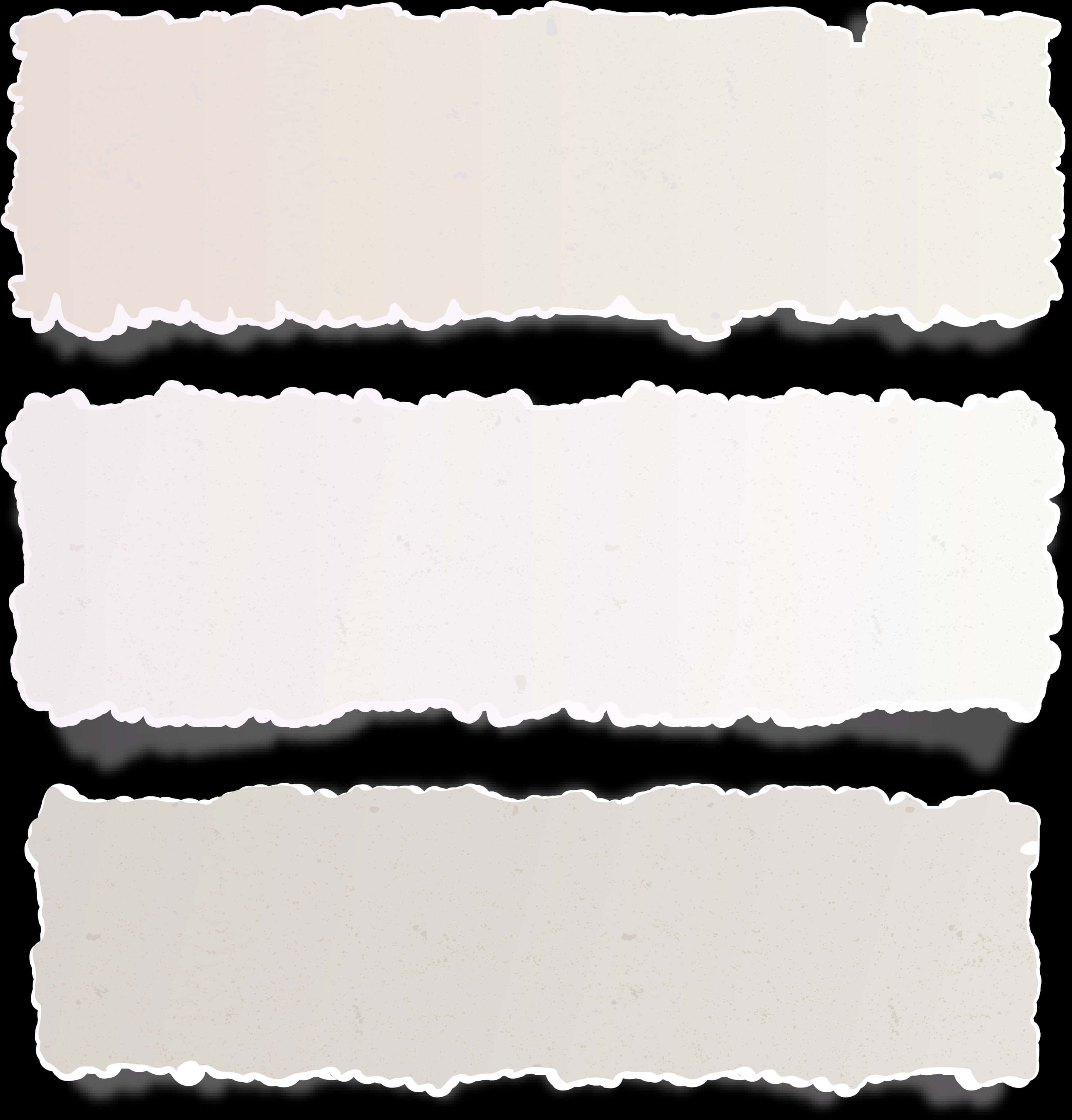 Torn Paper Banners Set PNG Image