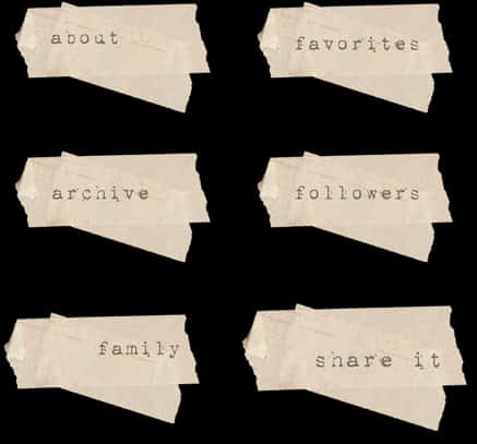 Torn Paper Text Pieces PNG Image